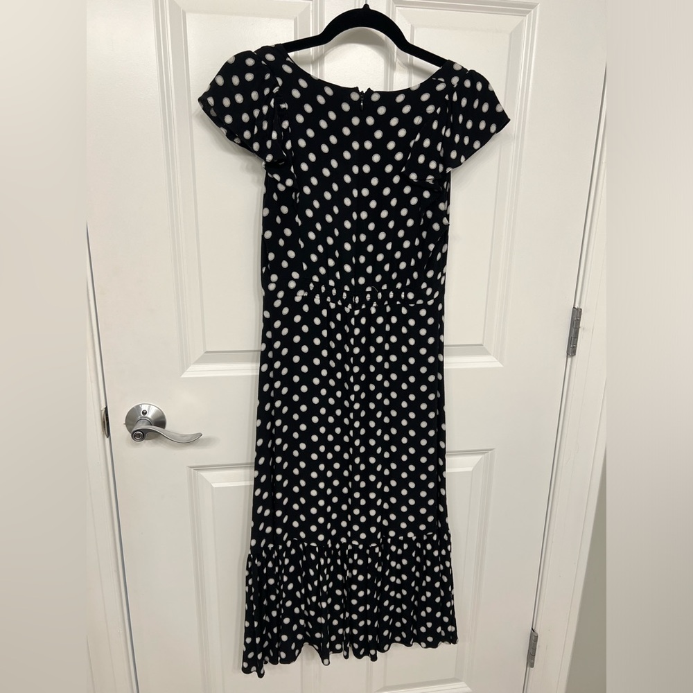 Anthropologie Maeve Gathered Polka Dot Dress - Picture 7 of 7